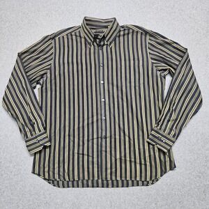 Mario Caldi Men's XXL Striped Button Up Long Sleeve Made In Italy